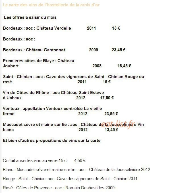 La Croix d'Or — carte page 21