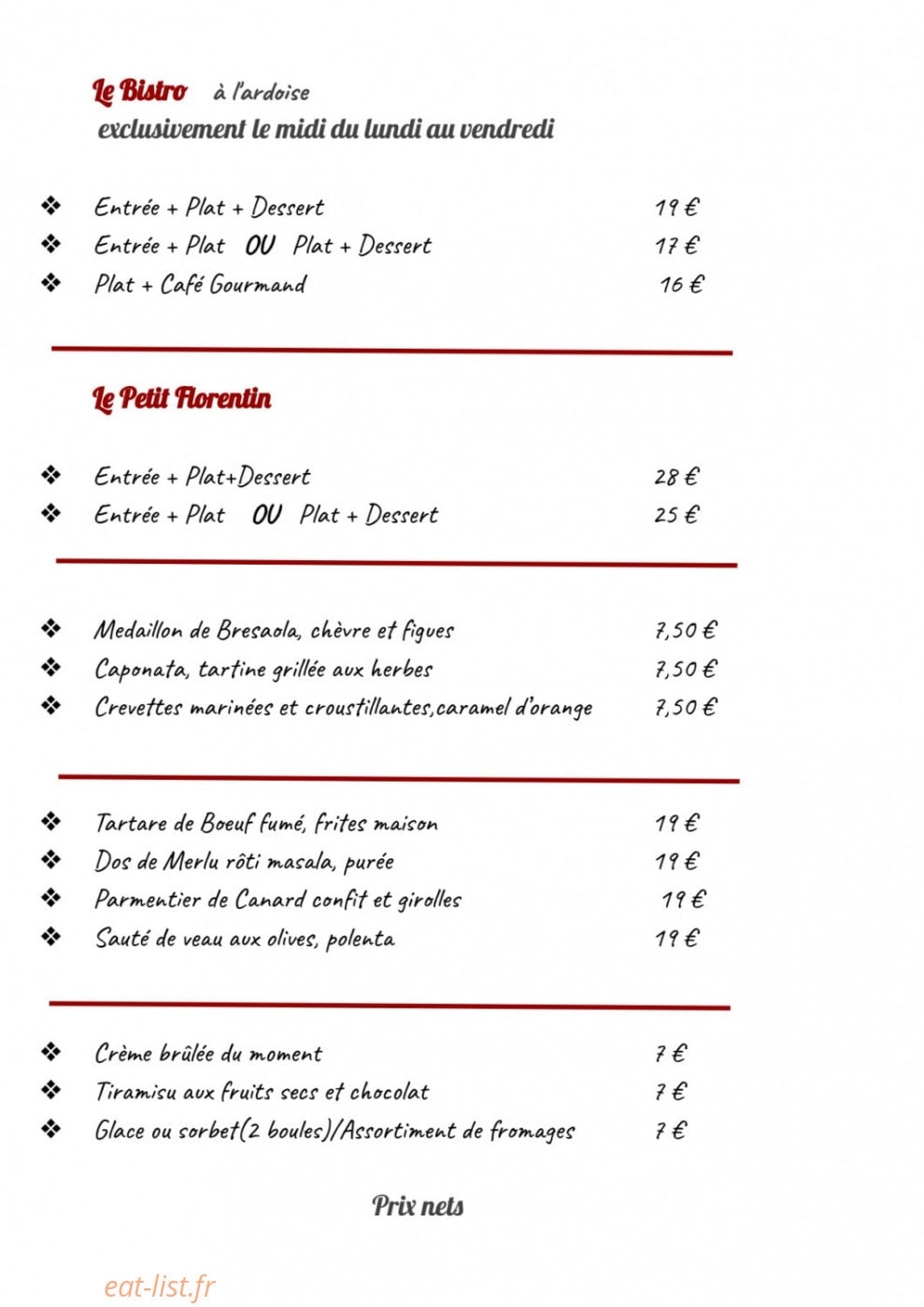 Le Florentin — carte page 3