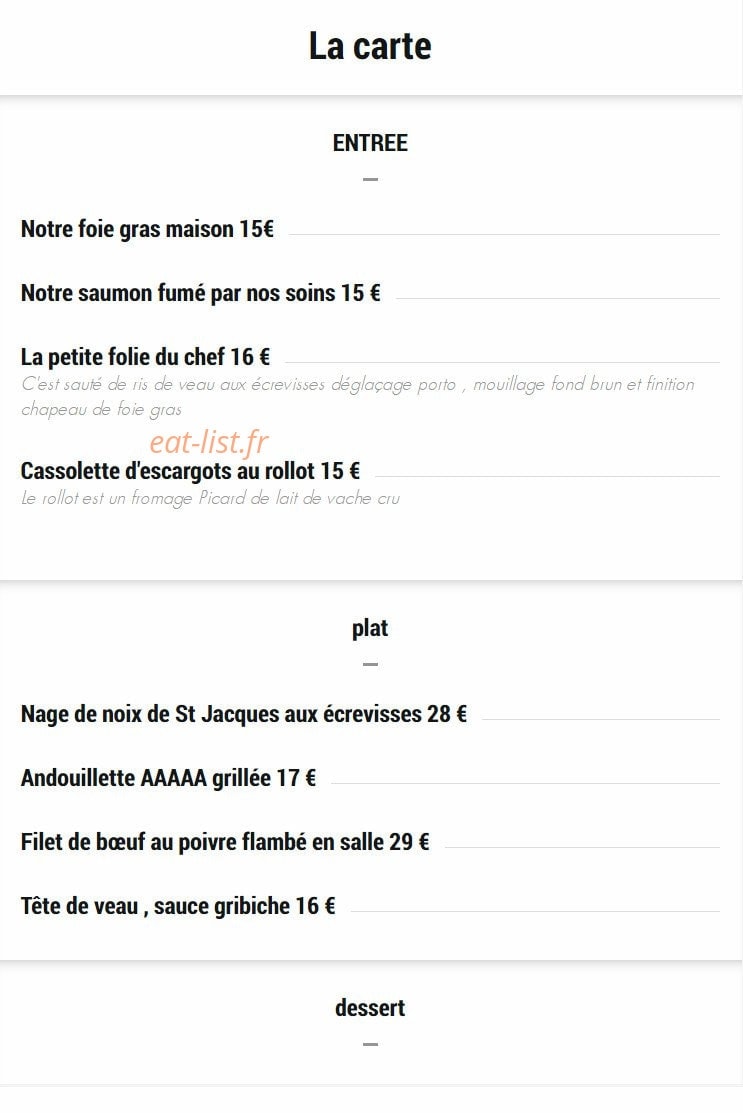 Le Roye Gourmet — carte page 4
