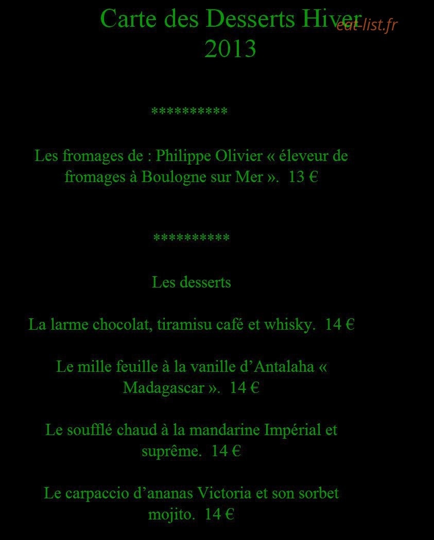 Restaurant La Flamiche — carte page 10