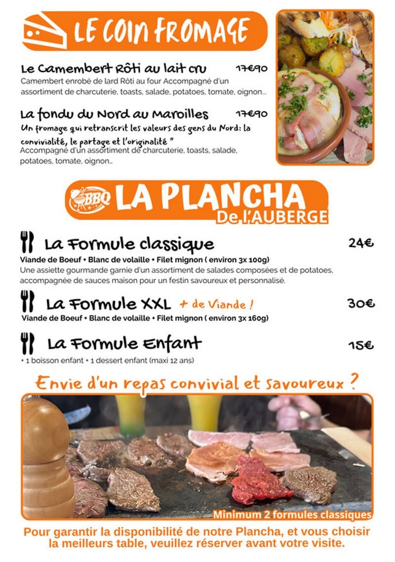 La Tiote Auberge — carte page 2