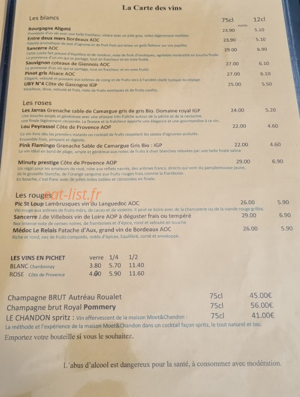 L'Effet Mer — carte page 2