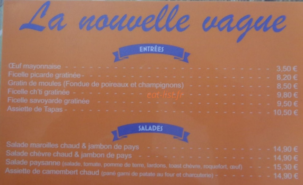 La Nouvelle Vague — carte page 1