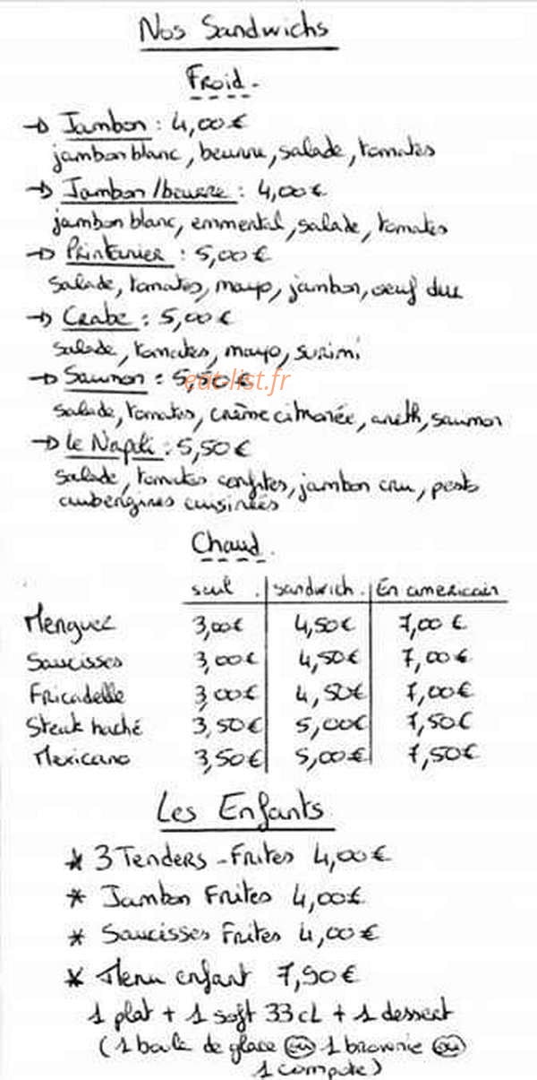Le Cooking — carte page 3