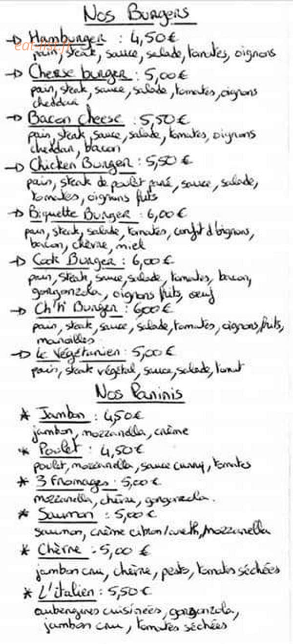 Le Cooking — carte page 2