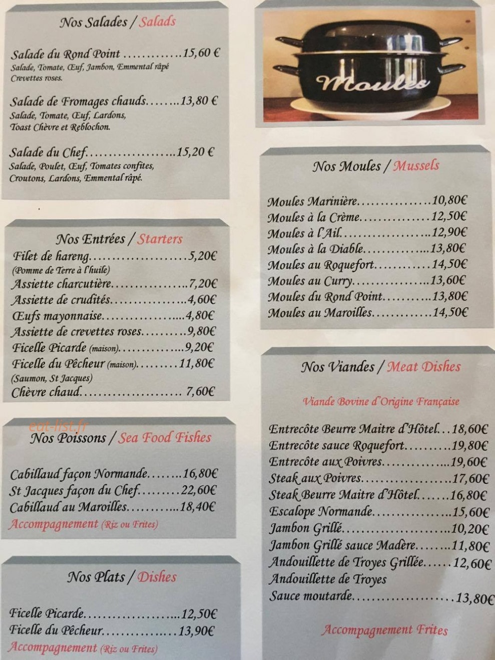 Le Rond Point — carte page 2