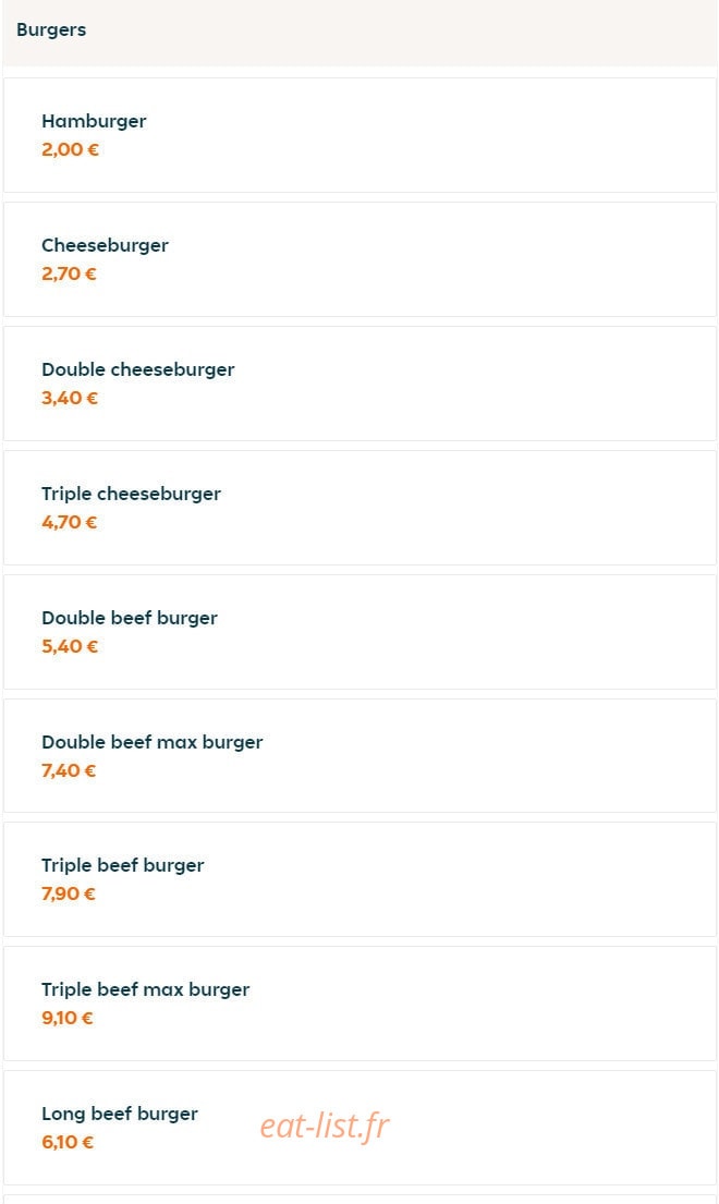 Beef 'N Co — carte page 4