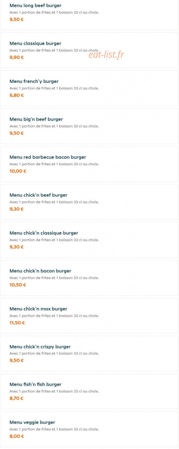 Beef 'N Co — carte page 2