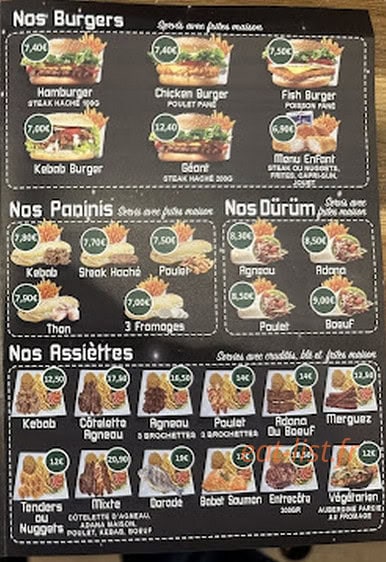 Kebab house — carte page 3