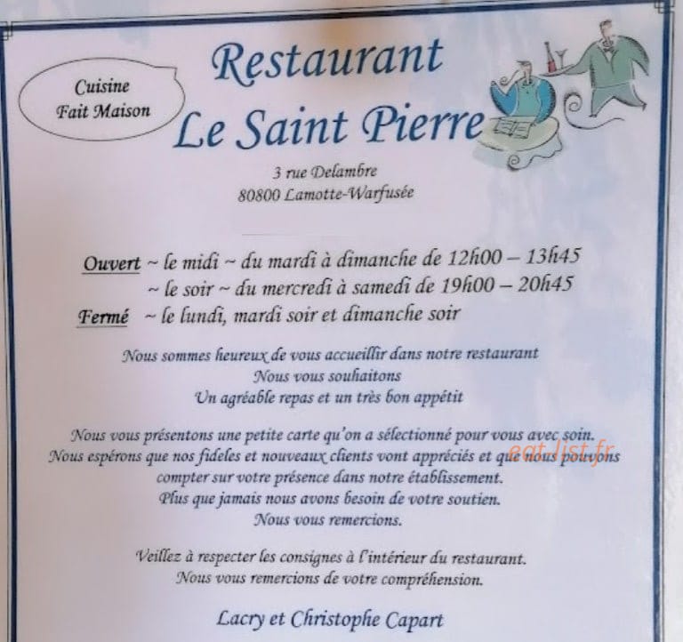 Le Saint Pierre — carte page 4