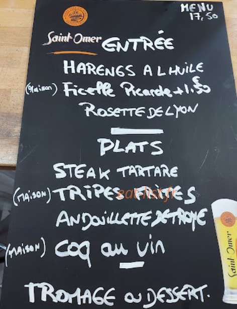 Cafe Du Tennis — carte page 1