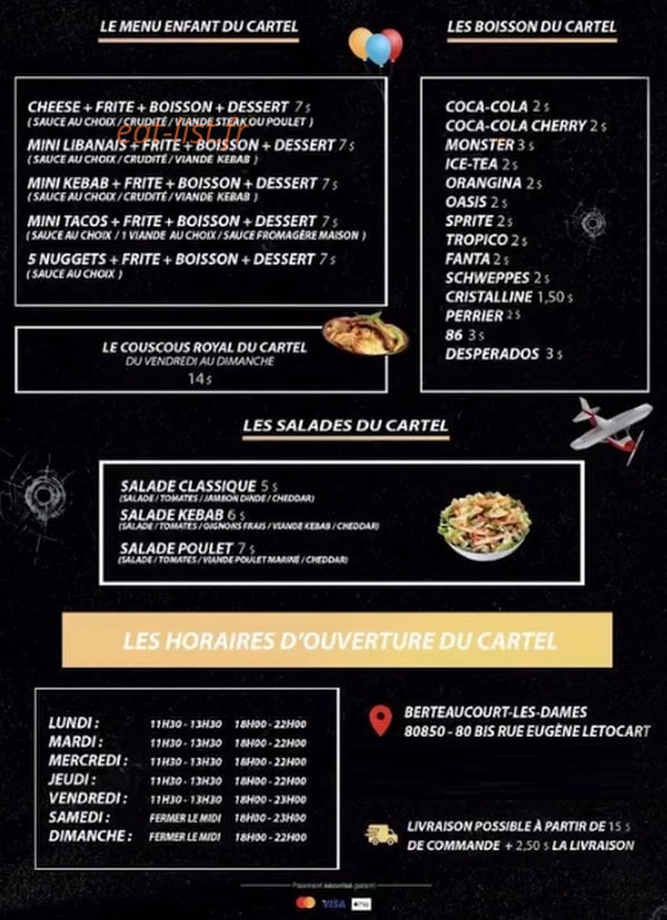 Cartel Kebab — carte page 3