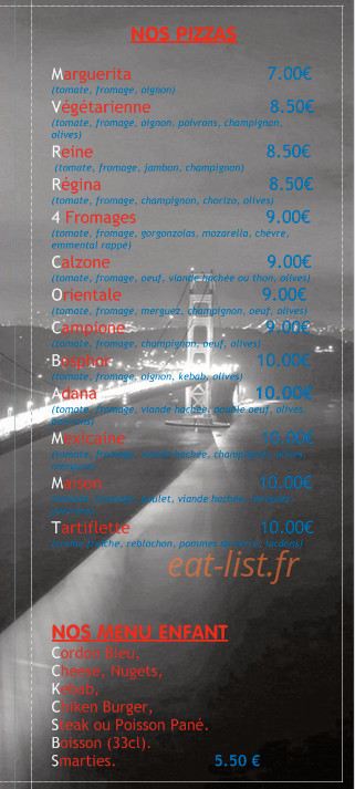 Le Bosphore Grill — carte page 4