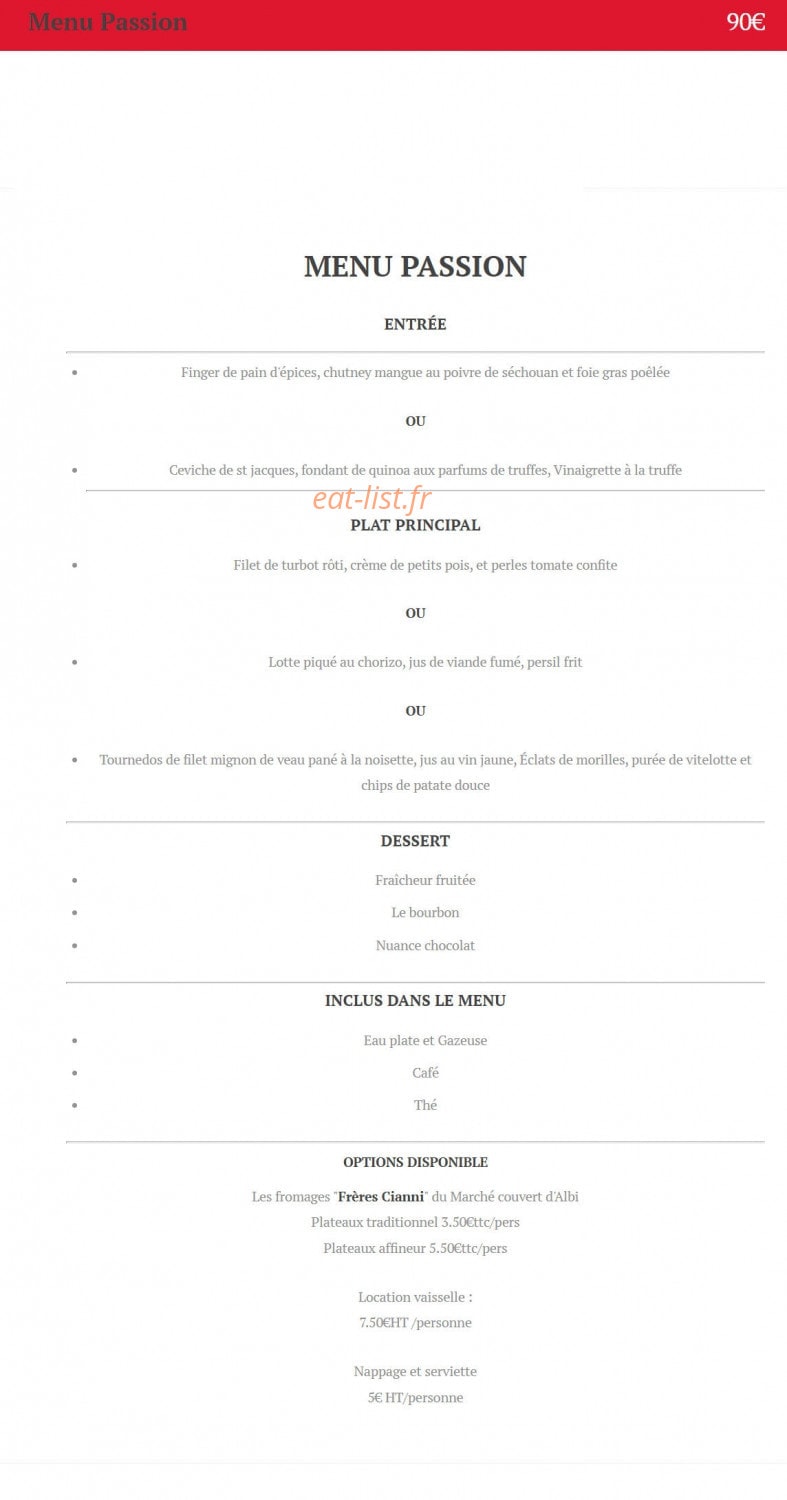 Alban Traiteur — carte page 4