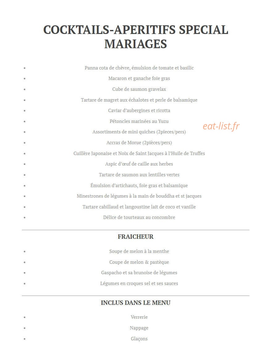 Alban Traiteur — carte page 6