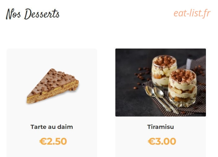 Albi Royal Food — carte page 9