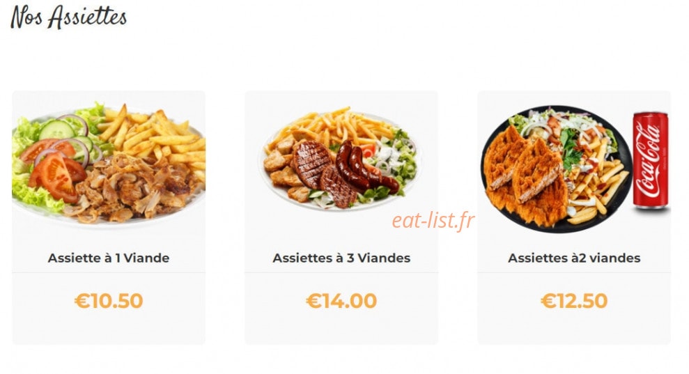 Albi Royal Food — carte page 1