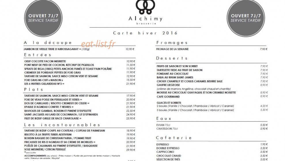 Alchimy — carte page 1
