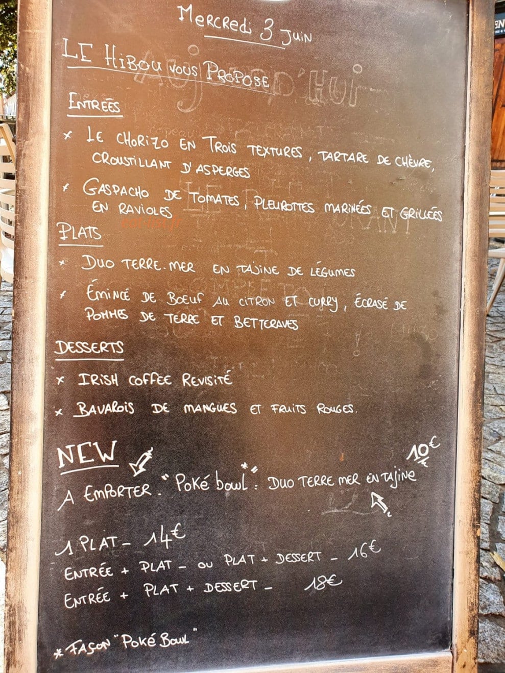 Au Hibou — carte page 1