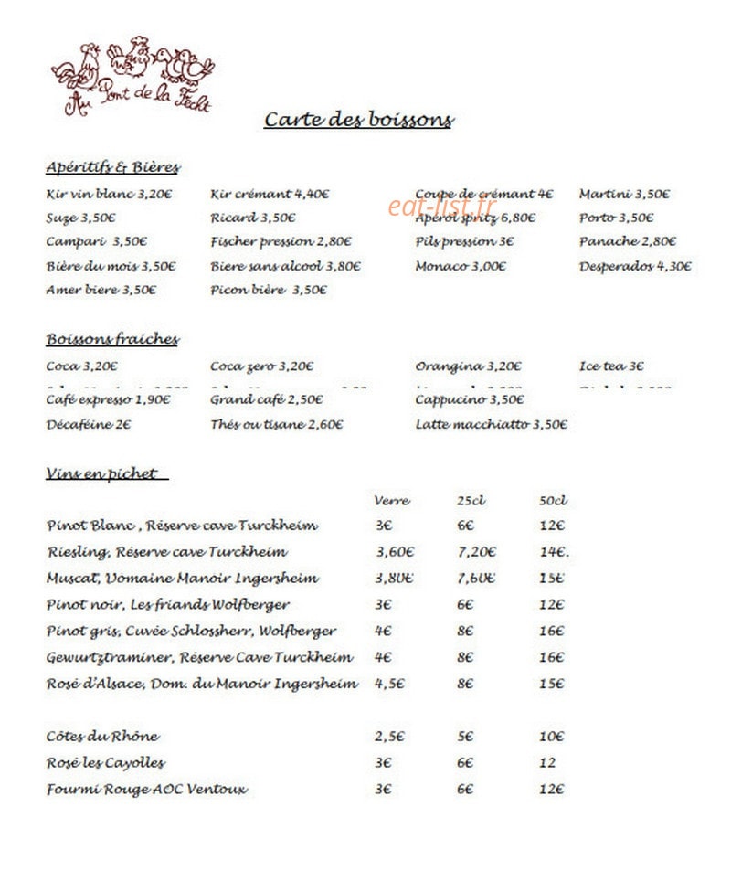 Au Pont de la Fecht — carte page 1