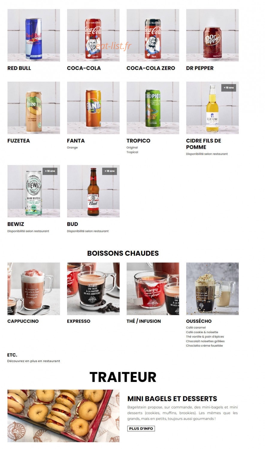 Bagelstein — carte page 5