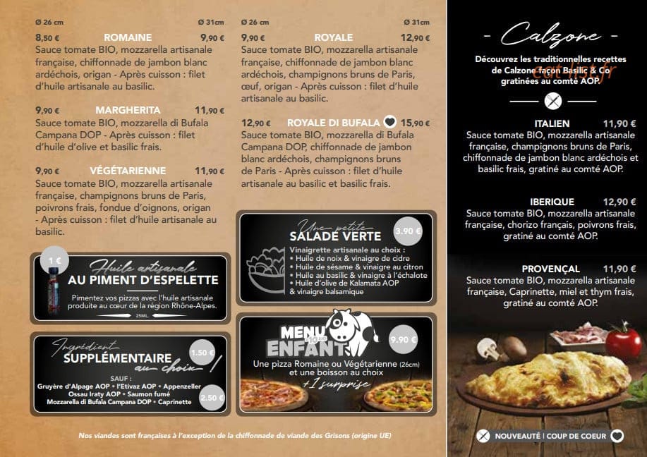 Basilic & Co — carte page 11