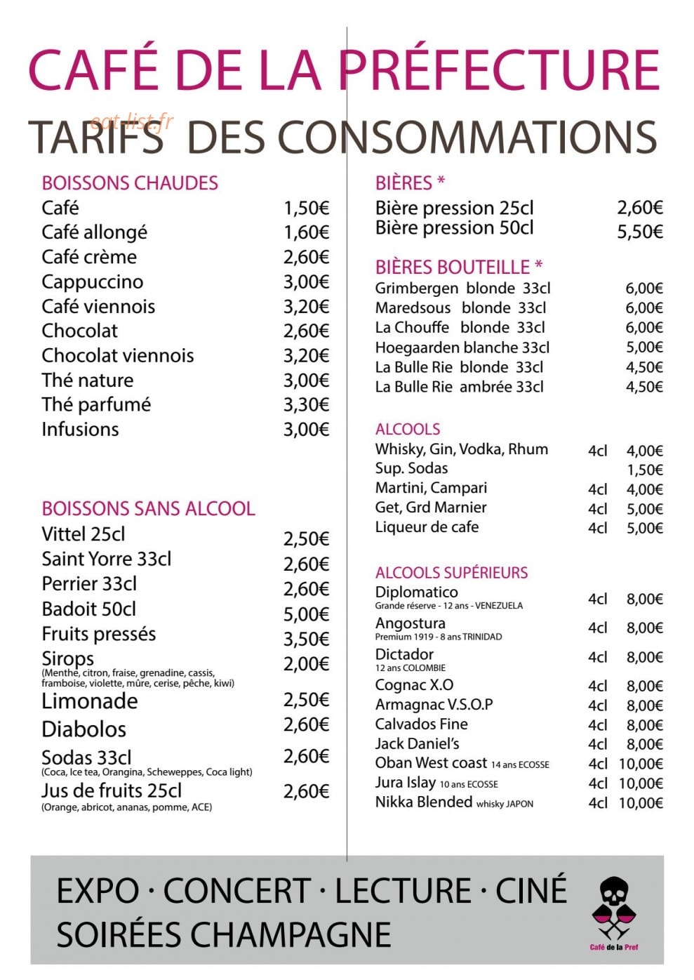 Brasserie de la Préfecture — carte page 2