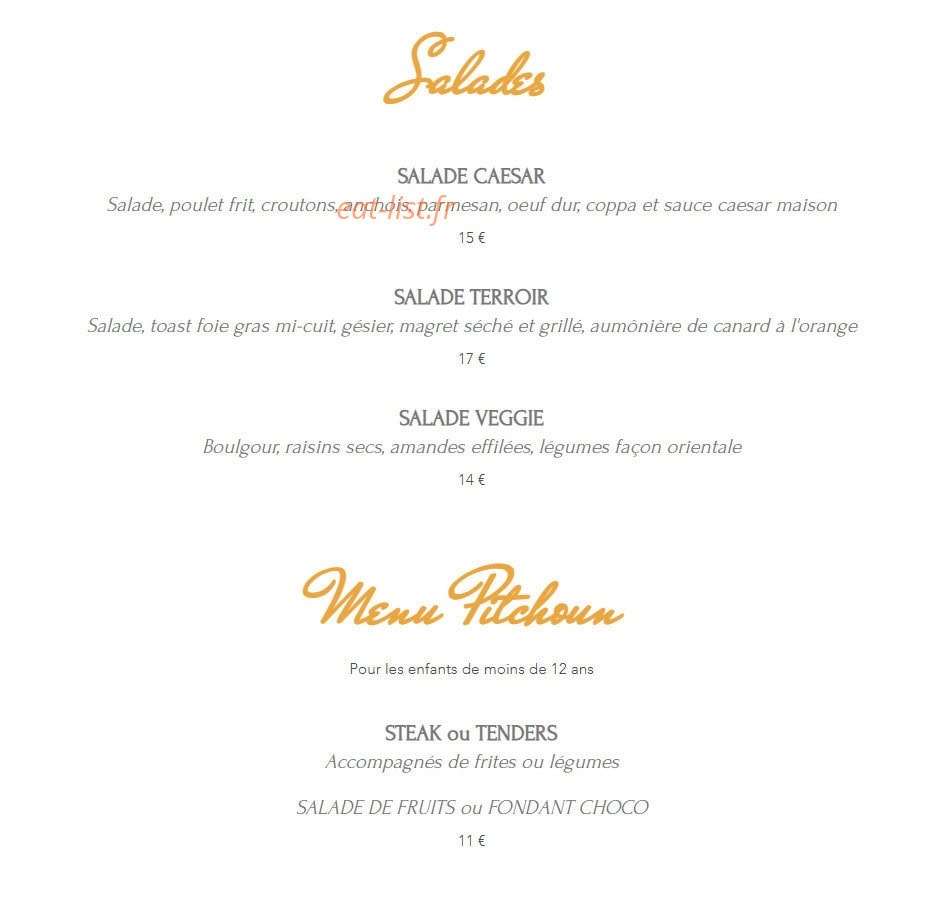 Brasserie Entrenous — carte page 4