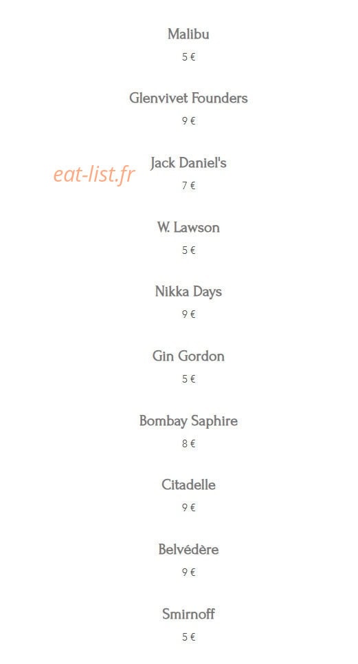 Brasserie Entrenous — carte page 17