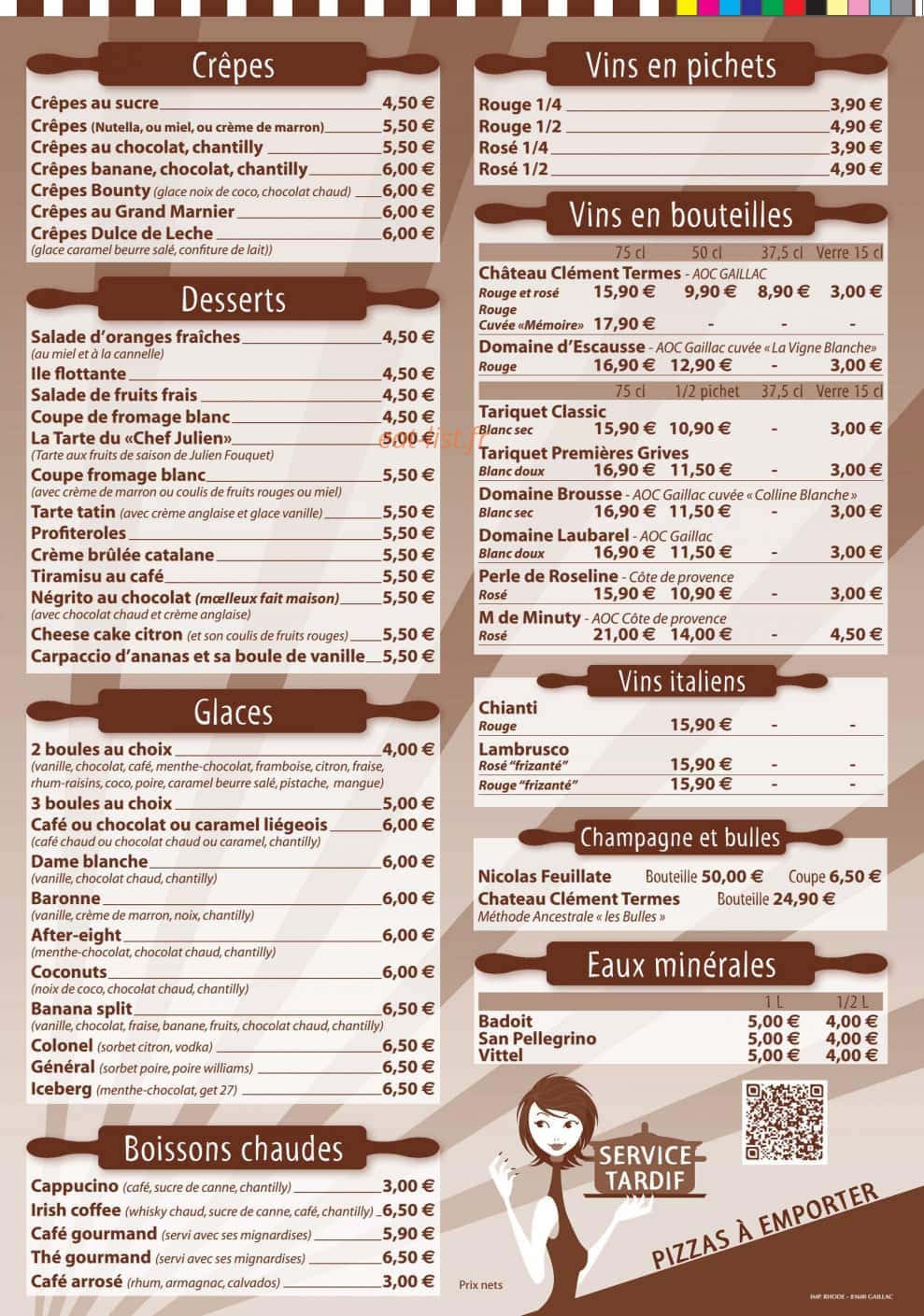 Chez Carole — carte page 2
