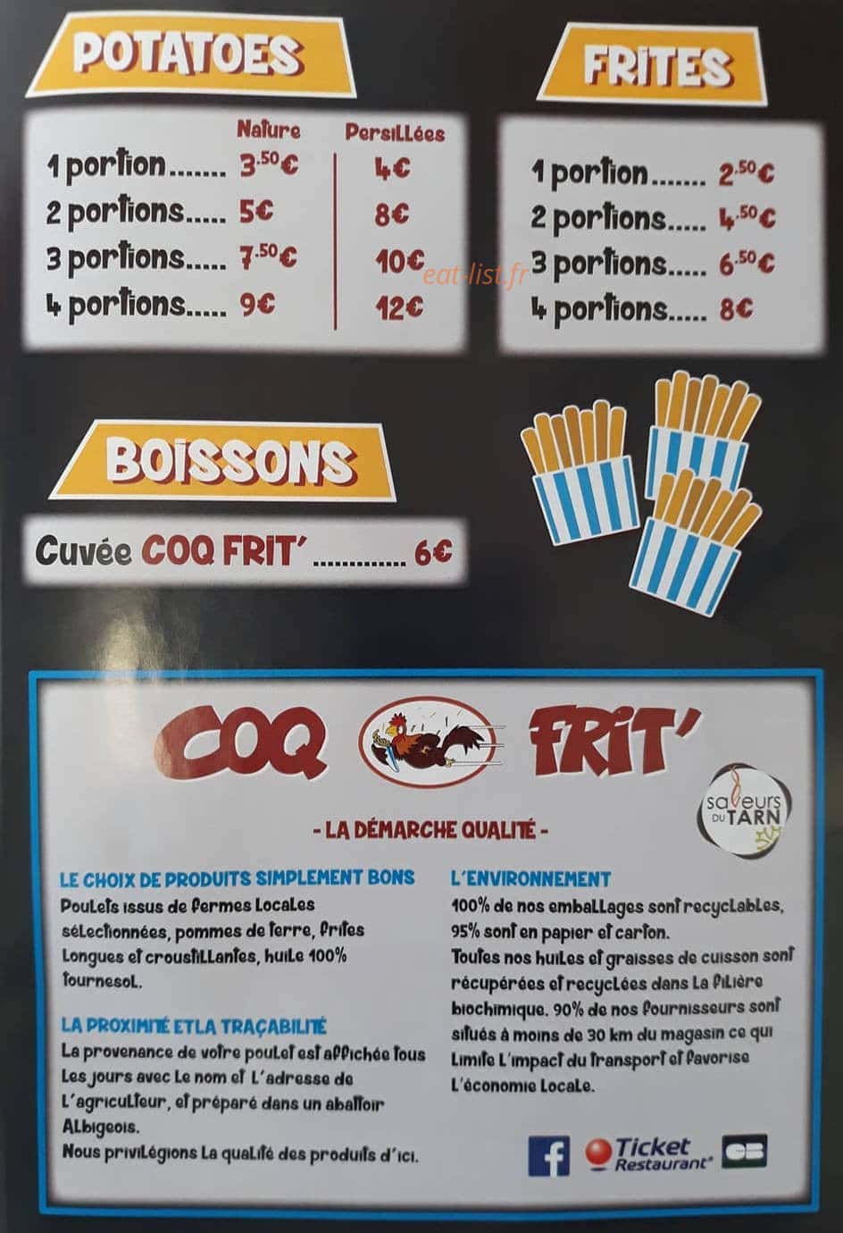 Coq Frit — carte page 2