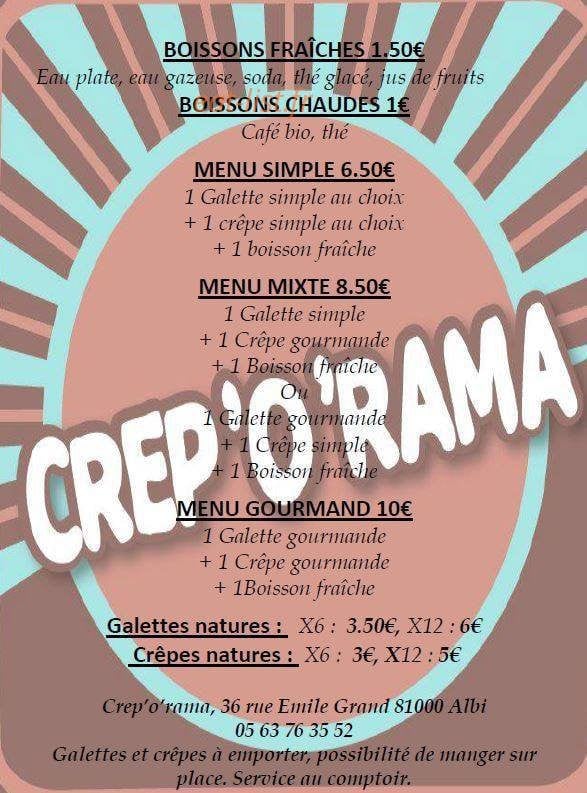 Crep'o'rama — carte page 2