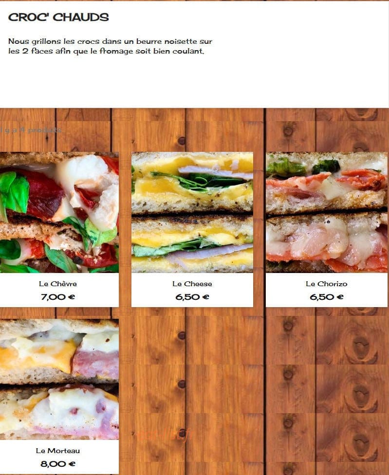 Croc’ Factory — carte page 2