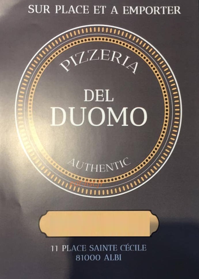 Del Duomo — carte page 1