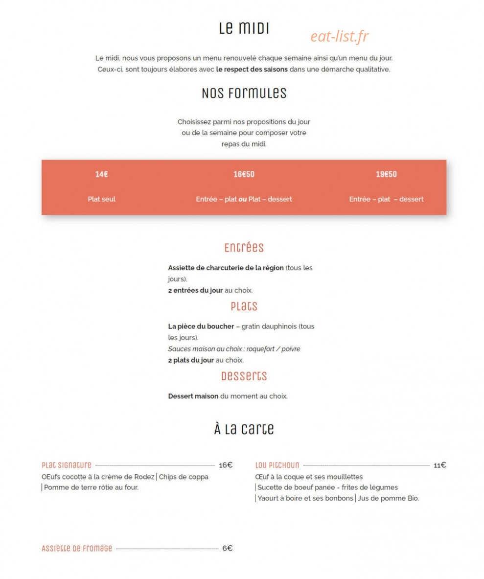 En Terrasses — carte page 1