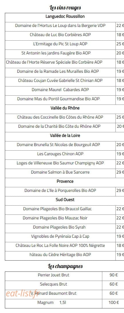 La Bodéga — carte page 5