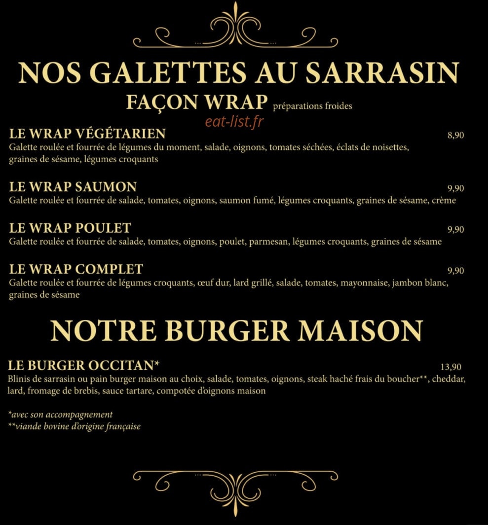 La Crêperie du Vigan — carte page 6