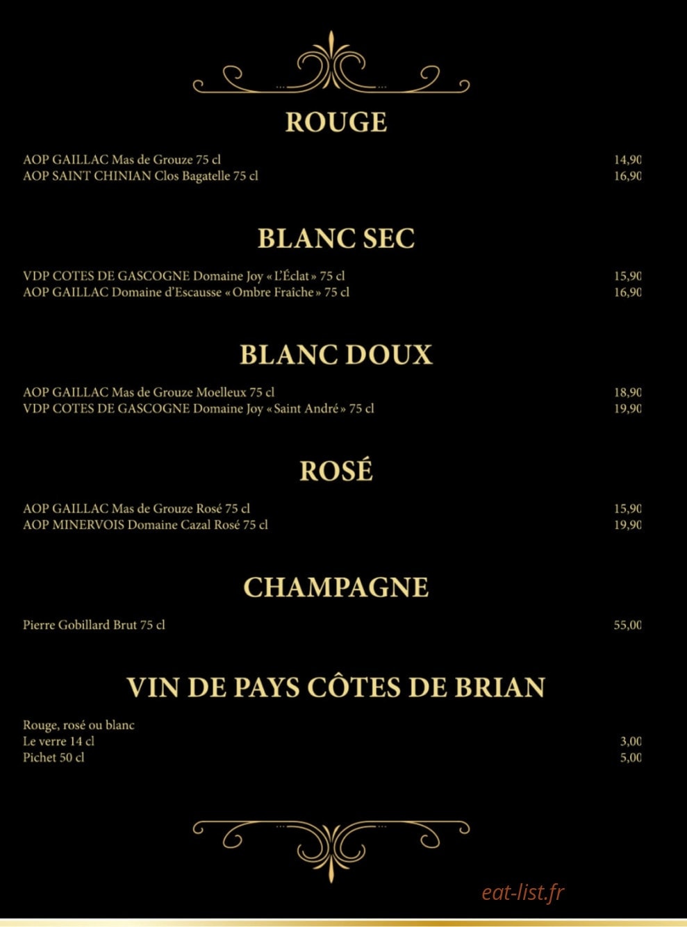 La Crêperie du Vigan — carte page 3