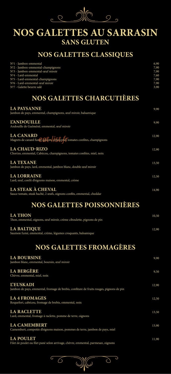 La Crêperie du Vigan — carte page 5