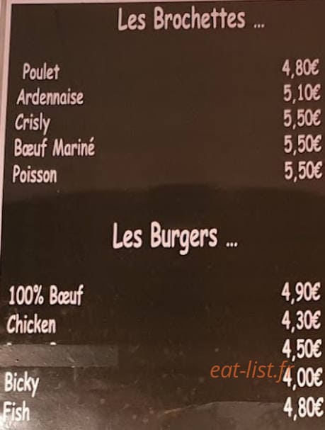 La Friterie — carte page 2