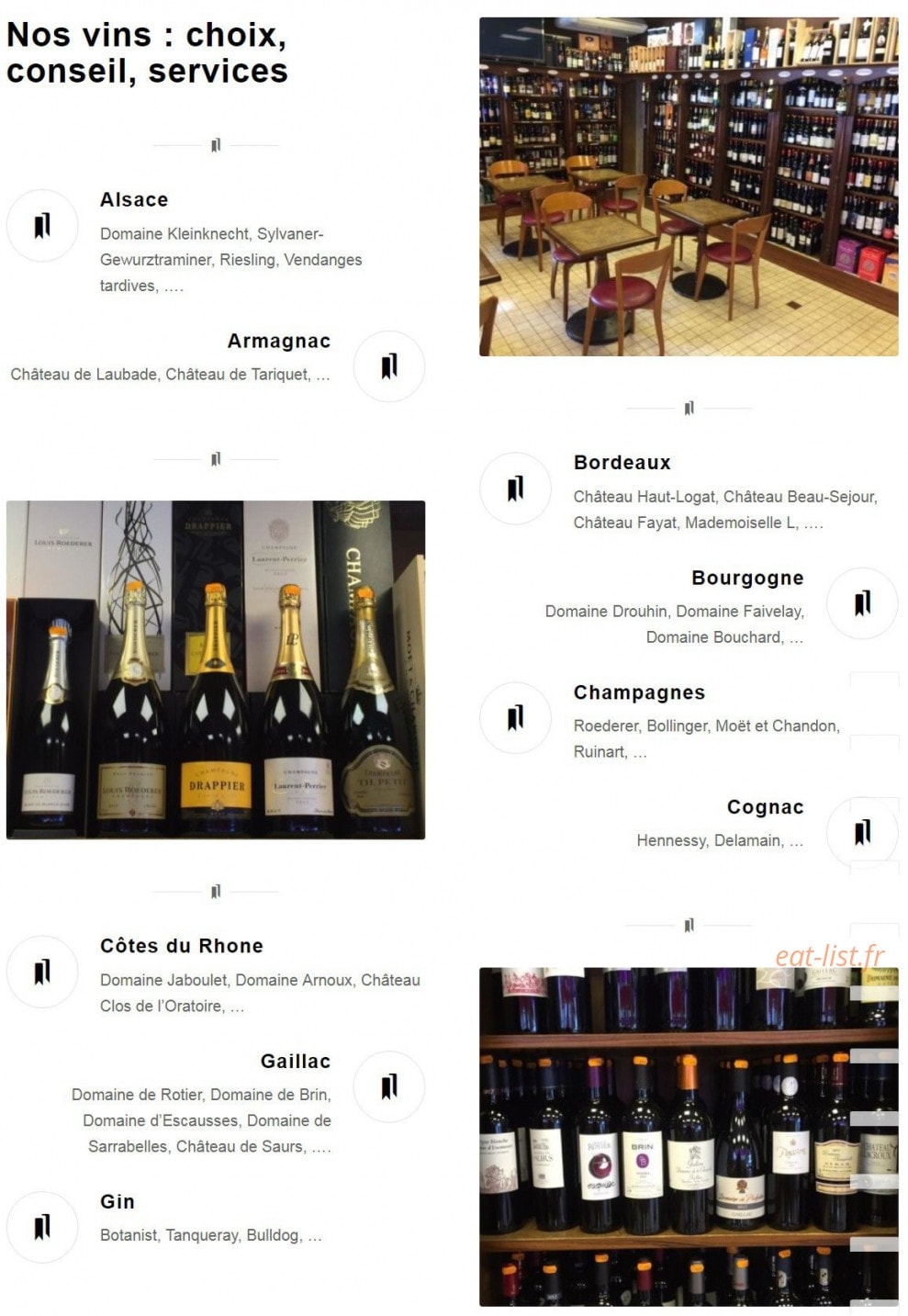 La Grappe d'Or — carte page 1