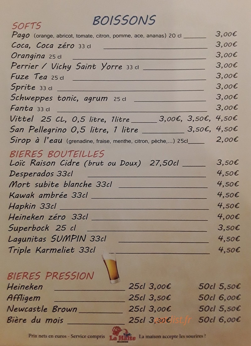 La Halte — carte page 8