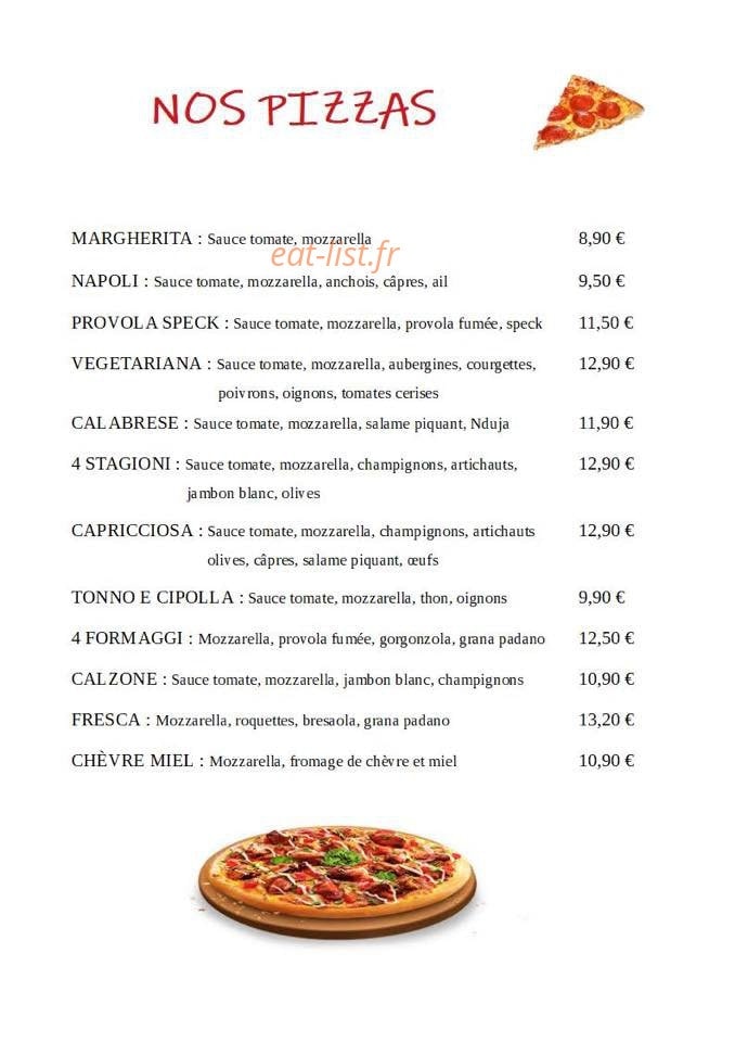 La Piccola — carte page 1
