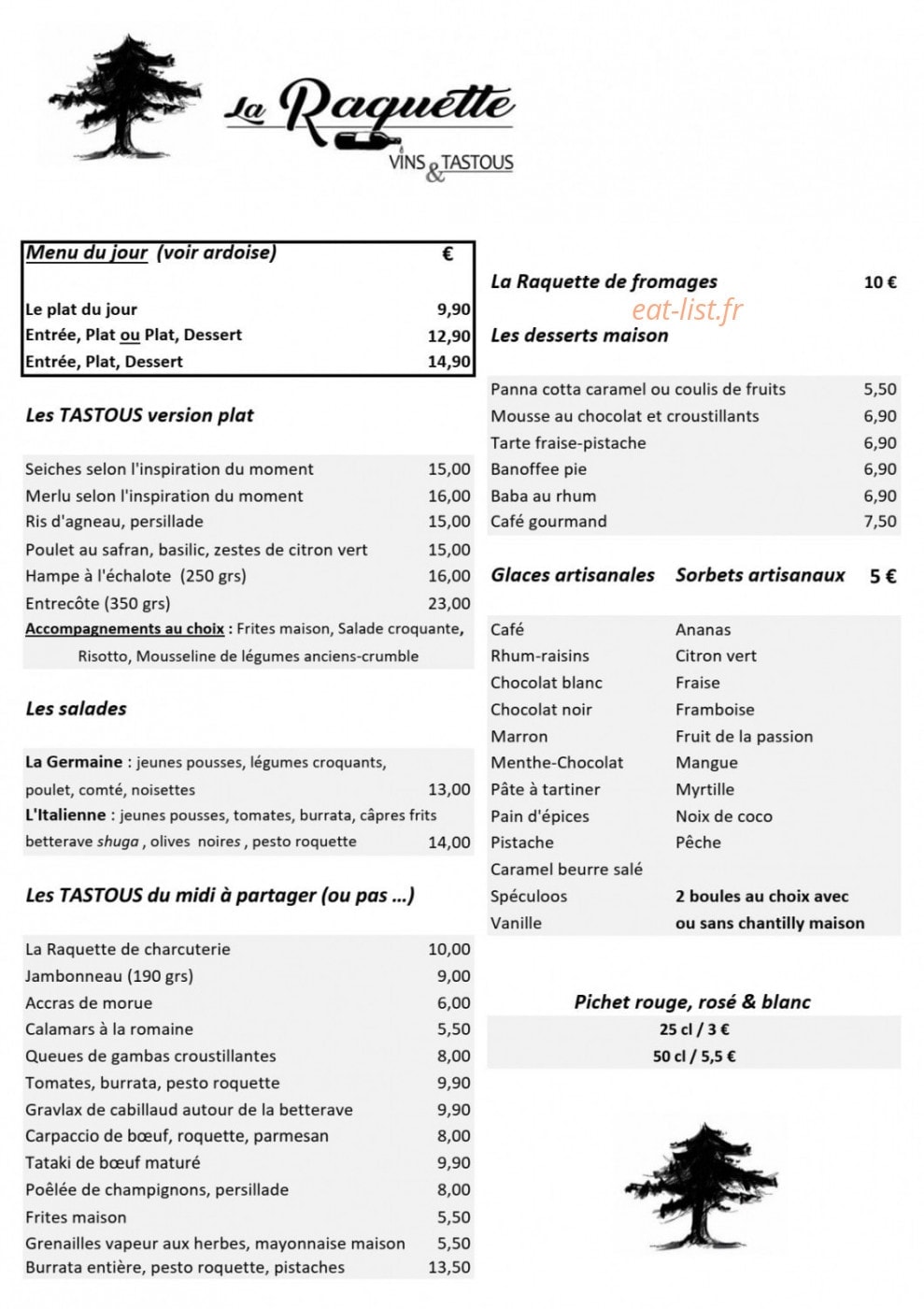 La Raquette — carte page 1