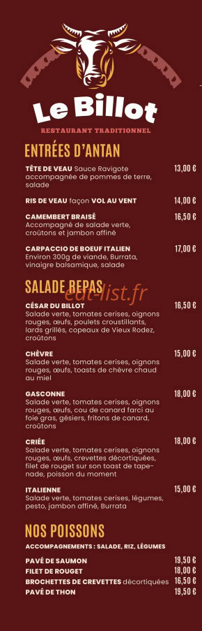 Le Billot — carte page 1