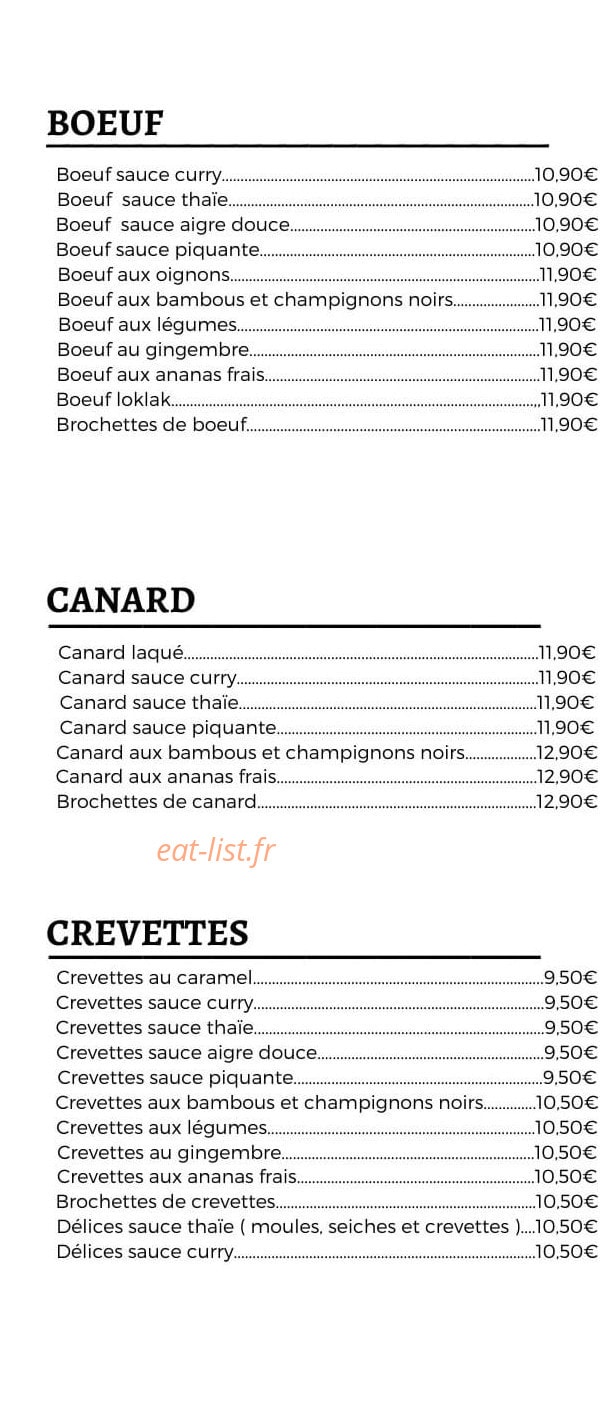 Le Gourmet d'Asie — carte page 4