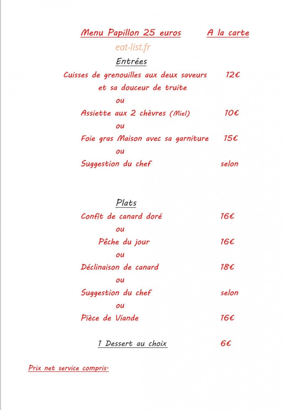 Le papillon — carte page 1
