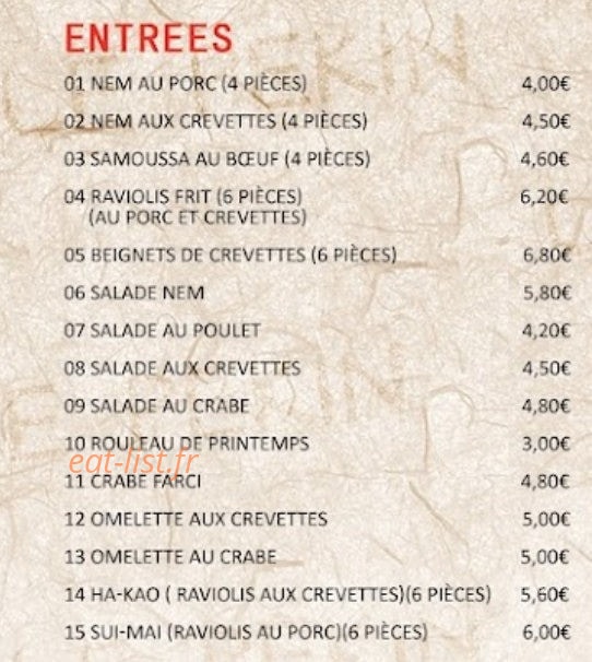 Le Pékin — carte page 2