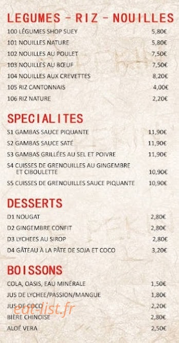 Le Pékin — carte page 7