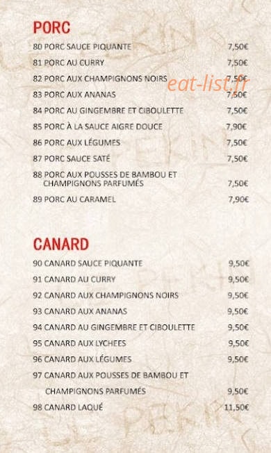 Le Pékin — carte page 6